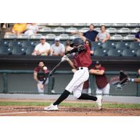 Kansas City Monarchs' Josh Bissonette at bat