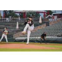 Kansas City Monarchs' Collin Wiles on the mound