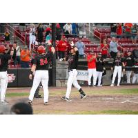 Sioux City Explorers' John Nogowski Greets Scott Ota