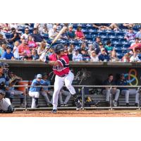 Peyton Burdick at bat for the Pensacola Blue Wahoos