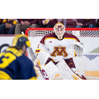 Goaltender Justen Close with the University of Minnesota