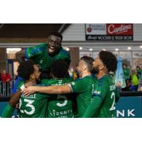 Hartford Athletic celebrate a goal