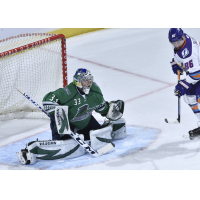 Florida Everblades goaltender Cam Johnson faces the Orlando Solar Bears