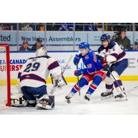 Kitchener Rangers right wing Adrian Misaljevic vs. the Saginaw Spirit