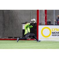 San Diego Sockers goalkeeper Boris Pardo makes a save