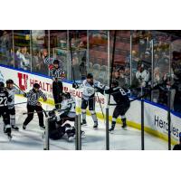 Idaho Steelheads' Matt Register and Utah Grizzlies' Keaton Mastrodonato on game night