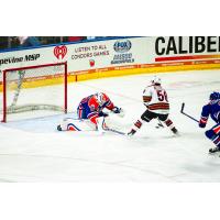 Kailer Yamamoto of the Tucson Roadrunners scores the game-winning goal