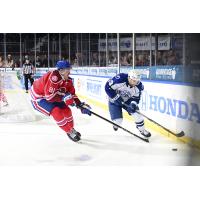 Rochester Americans' Brett Murray versus Syracuse Crunch's Conor Sheary