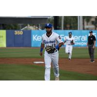 Infielder Felix Valerio with the Biloxi Shuckers