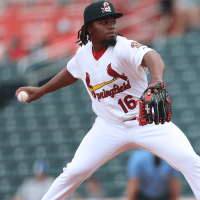 Pitcher Benito Garcia with the Springfield Cardinals