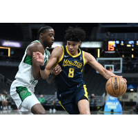 Enrique Freeman of the Indiana Mad Ants drives to the basket