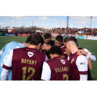 Detroit City FC huddle