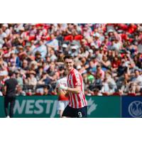 Atlético Ottawa striker Samuel Salter