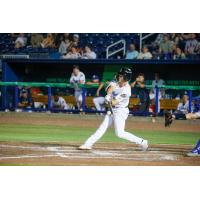 Garrett Spain of the Biloxi Shuckers at bat