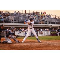 Fond du Lac Dock Spiders first baseman Reece Van Devander at the plate