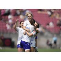 Ottawa Rapid FC celebrates a goal by forward Delaney Baie Pridham