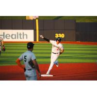 Rome Emperors first baseman Justin Janas