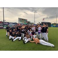 Lynchburg Hillcats celebrate the Carolina League North Division first half title